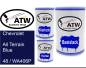Preview: Chevrolet, All Terrain Blue, 48 / WA406P: 500ml Lackdose + 500ml Klarlack + 250ml Härter - Set, von ATW Autoteile West.